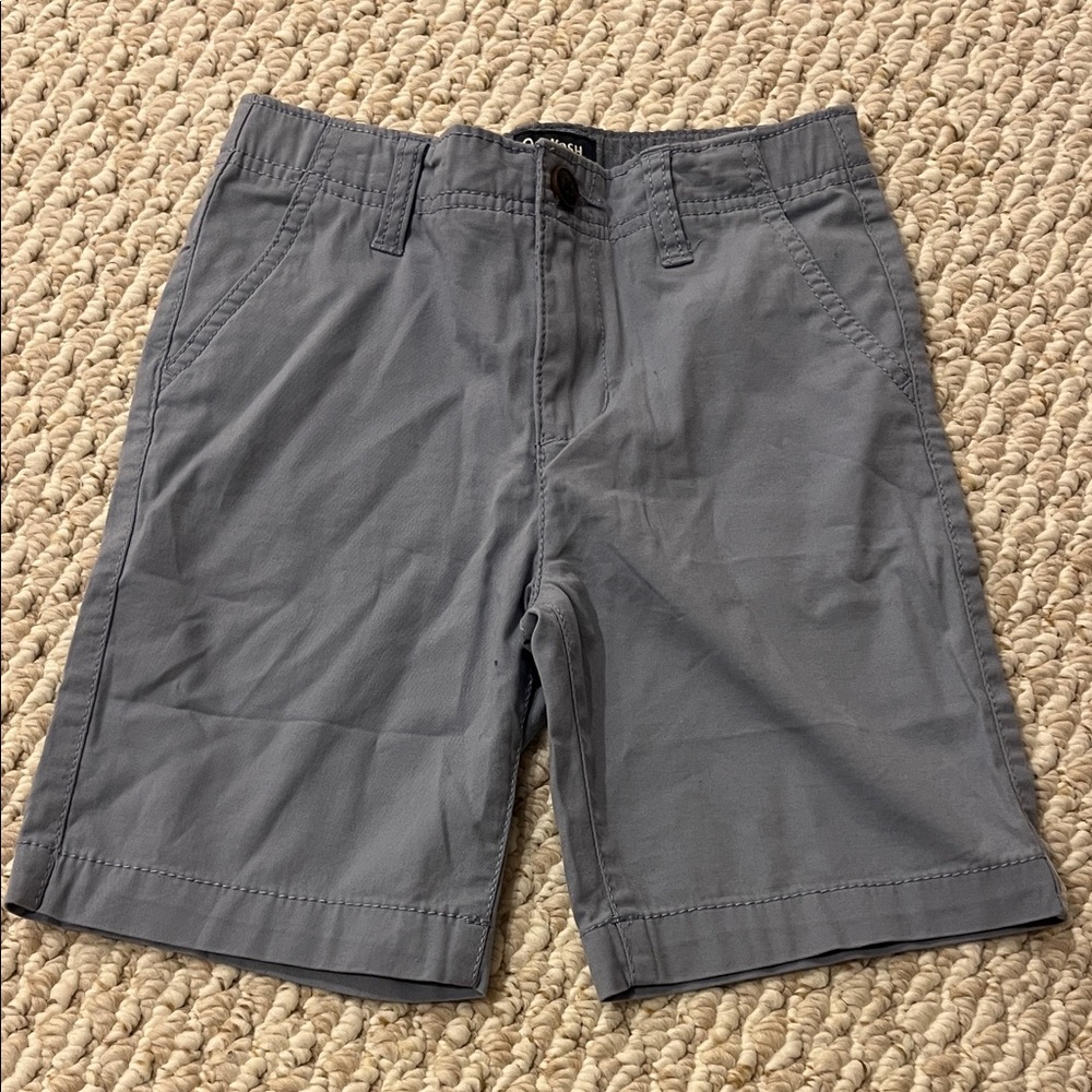 OshKosh B'gosh Kids Slate Gray Flat Front Shorts Adjustable Waist